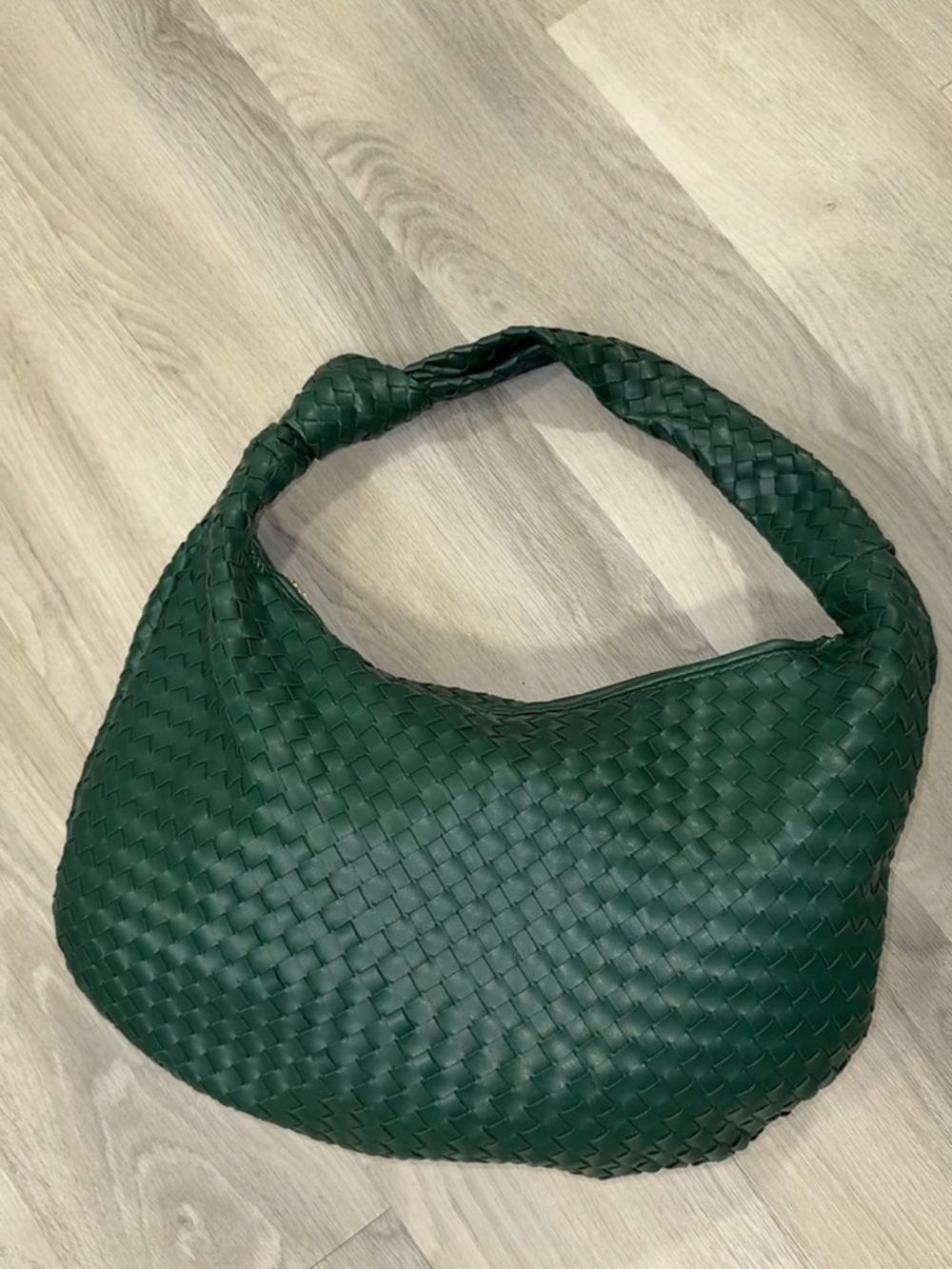 Green Woven Hobo Bag